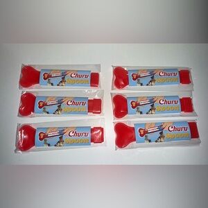 Cat Churu plastic reusable spoons for squeezable Churu cat treats. New.